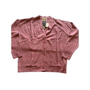 NWT-The Edinburgh Woollen Mill 100% lambswool Rose Pink Size L cardigan sweater